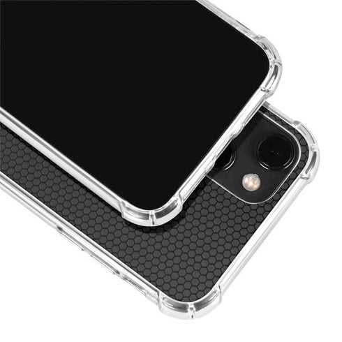 Specialty Vinyl Black Hex Texture iPhone 14 Clear Case